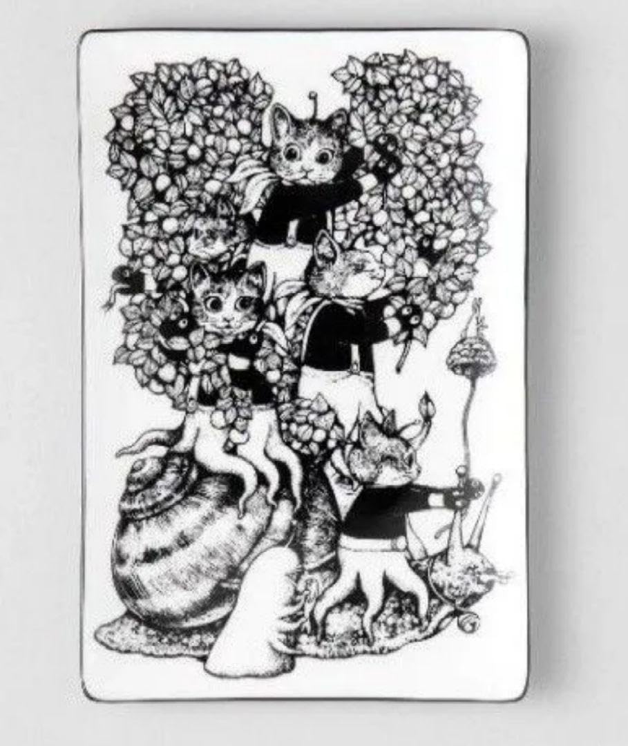 ヒグチユウコさん ボリス雑貨店 長角皿 カタツムリにのってGO 未開封